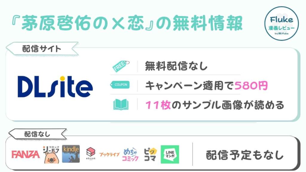 『茅原啓佑の×恋』の無料配信情報のリサーチ結果