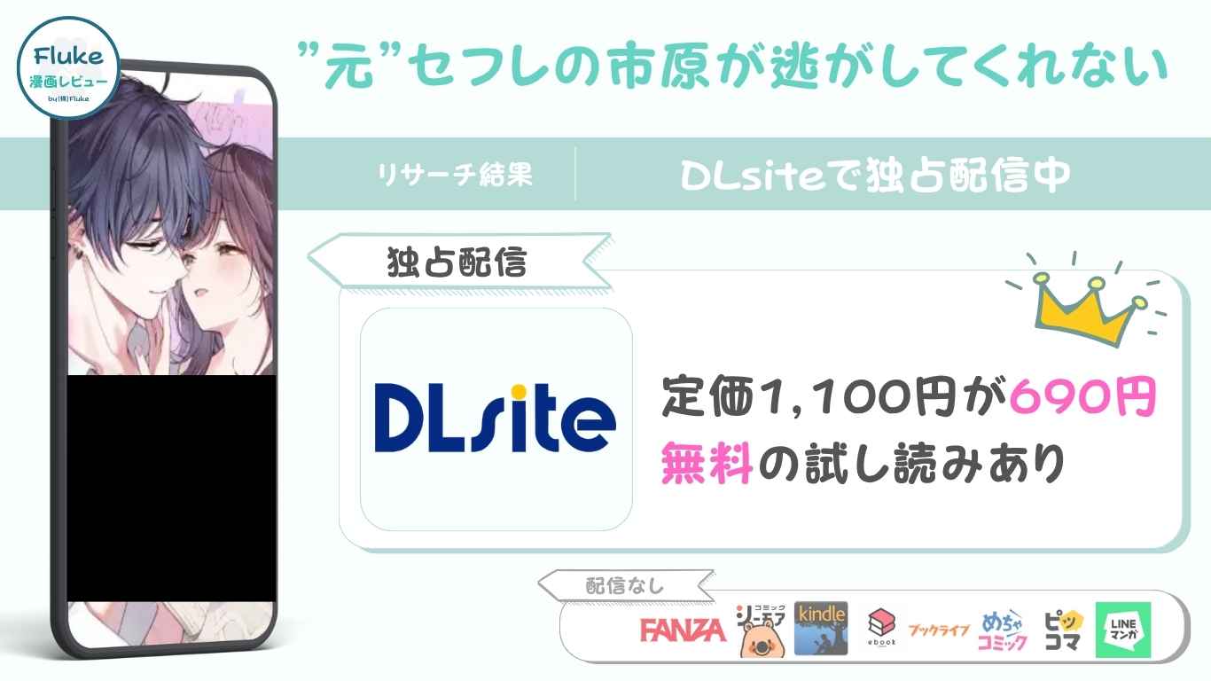 『”元”セフレの市原が逃がしてくれない』の配信情報や読者の満足度を調査