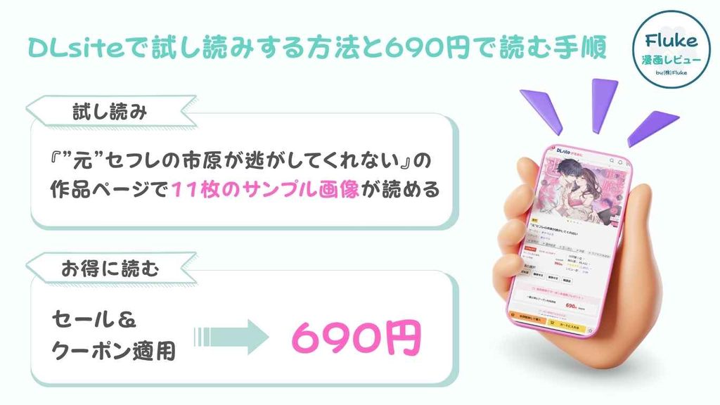 DLsiteで試し読みする方法と690円で読む手順