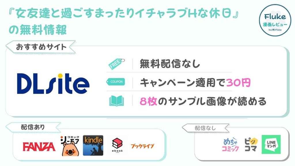 『女友達と過ごすまったりイチャラブHな休日』の無料配信情報を調査
