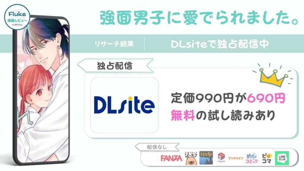 『強面男子に愛でられました。』の配信情報や読者の満足度を調査