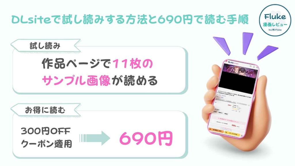 DLsiteで試し読みする方法と690円で読む手順